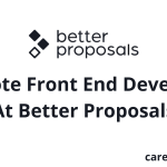 Remote Front End Developer At Better Proposals